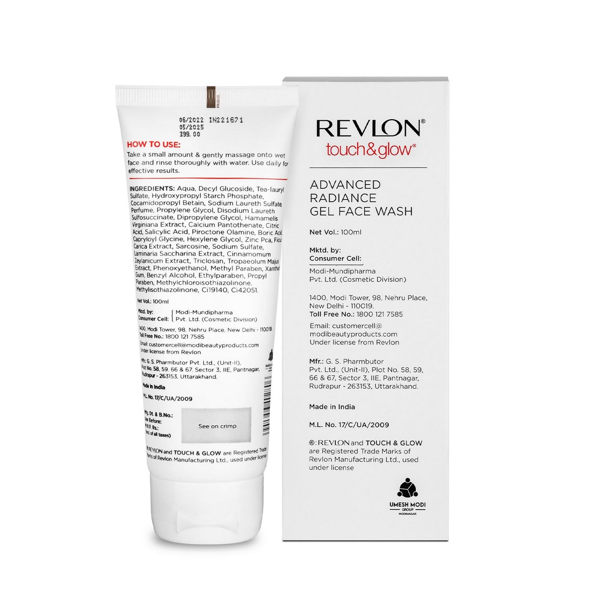 Revlon Touch & Glow Advanced Radiance Creme Face Wash (100 Ml)