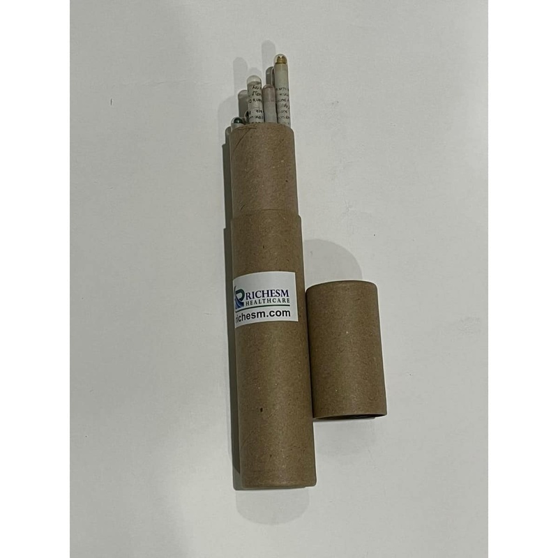 RichesM Healthcare Plantable Seed News Paper Pencil Round Tube Box (10 Pencils)