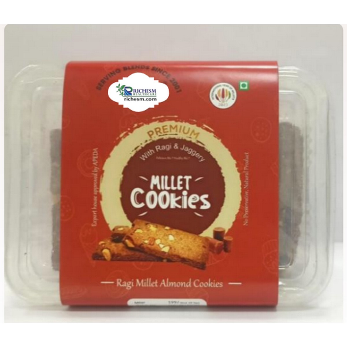 RichesM Healthcare Ragi Millet Almond Cookies 150 grams