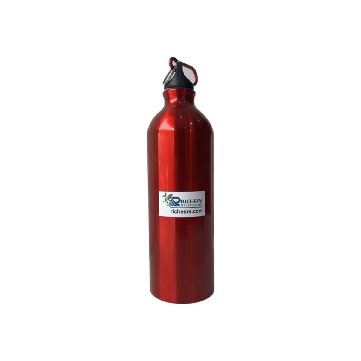 Richesm Healthcare Aluminium Water Bottle Red Colour (750 ml)