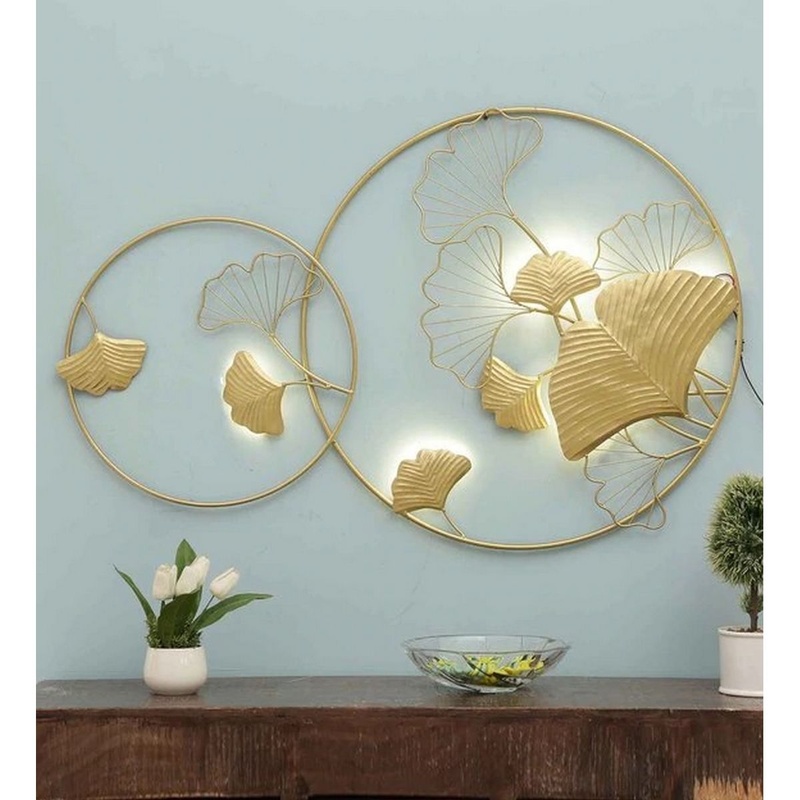 Zingo Ring in 2 Set with Golden Leaf and Light for Wall