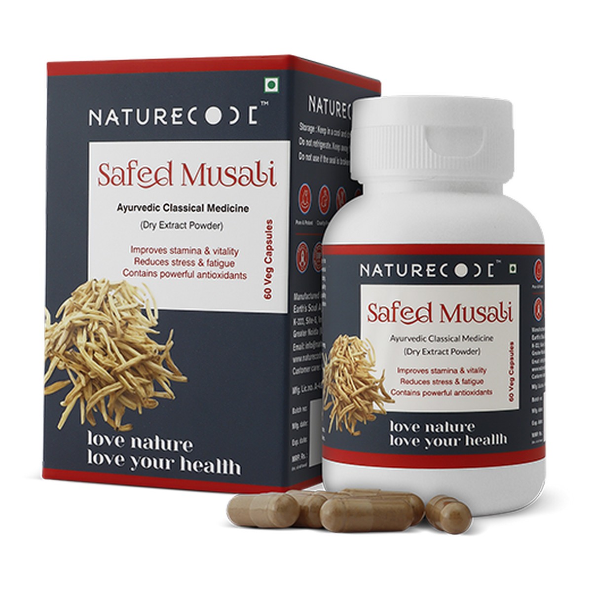 Naturecode Safed Musali (60 Capsules)