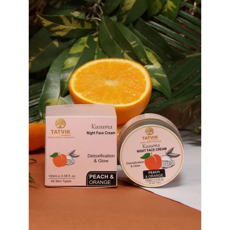 Tatvik Kusuma Night Face Cream Peach and Orange (100 ml)