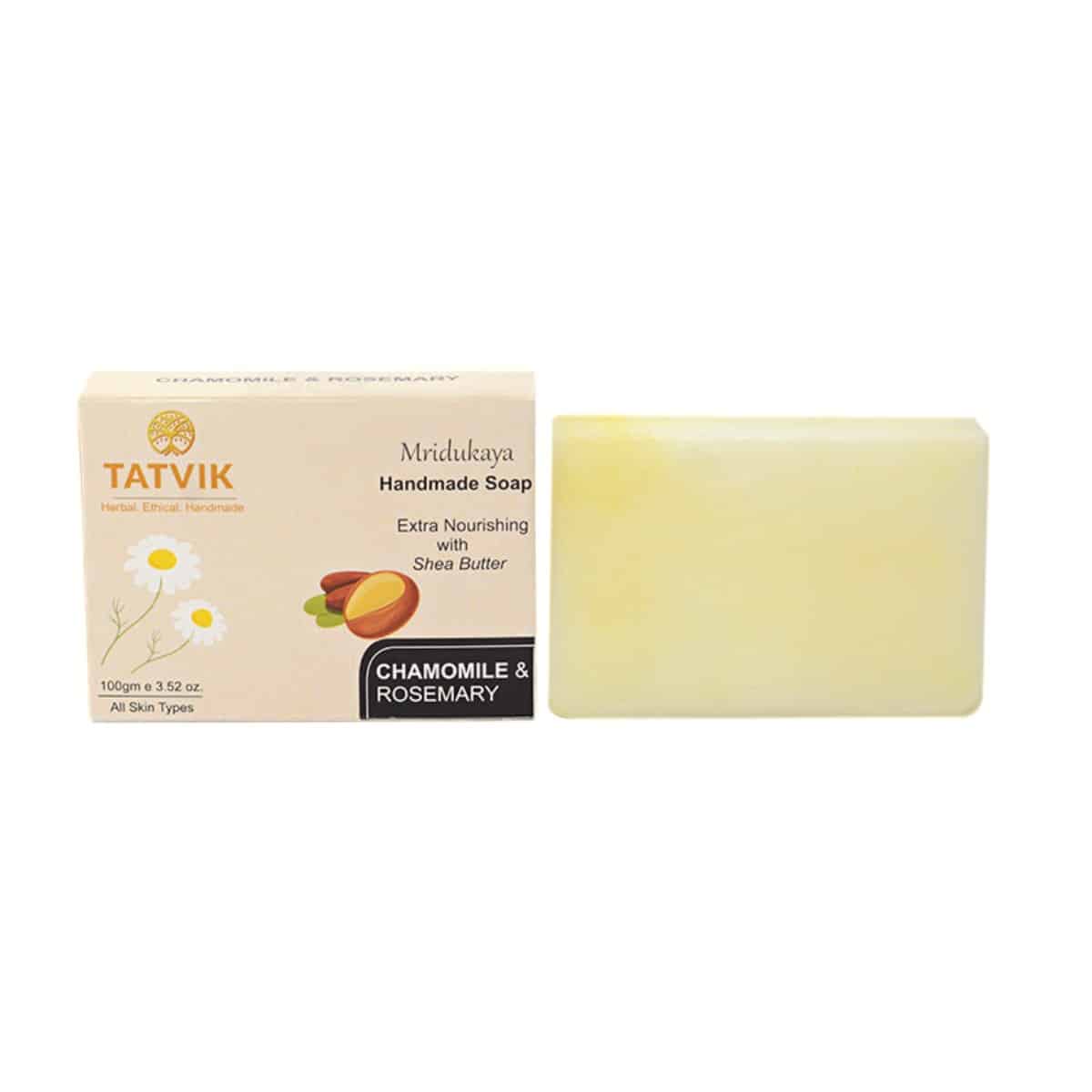 Tatvik Mridukaya Handmade Soap Chamomile And Rosemary (100 gm)