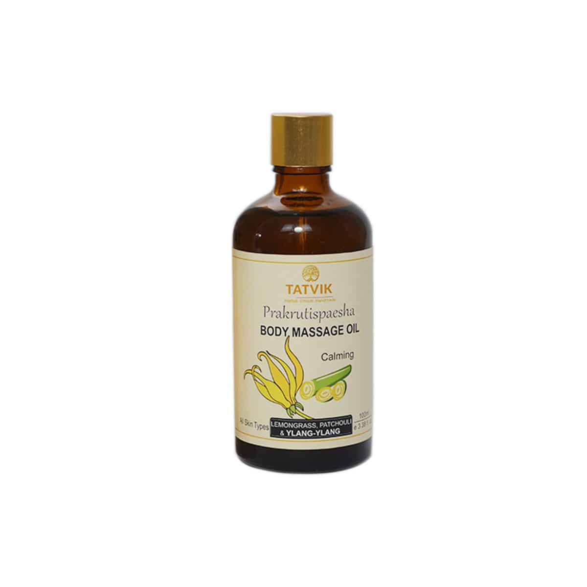 Tatvik Prakrutisparsha Body Massage Oil -Lemongrass, Patchouli & Ylang Ylang (100 ml)