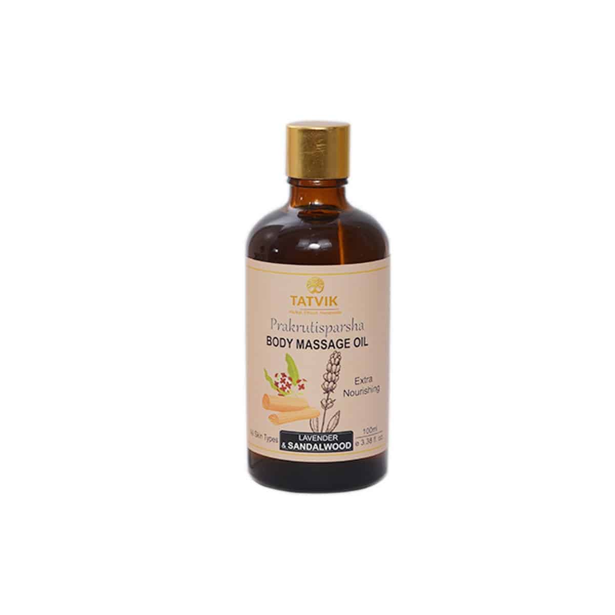 Tatvik Prakrutisparsha Lavender & Sandalwood Body Massage Oil (100 ml)