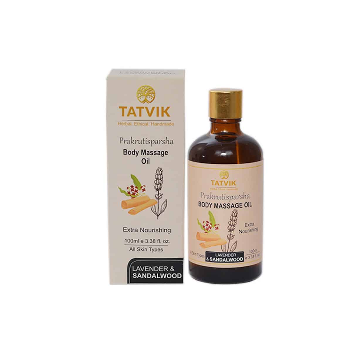 Tatvik Prakrutisparsha Lavender & Sandalwood Body Massage Oil (100 ml)