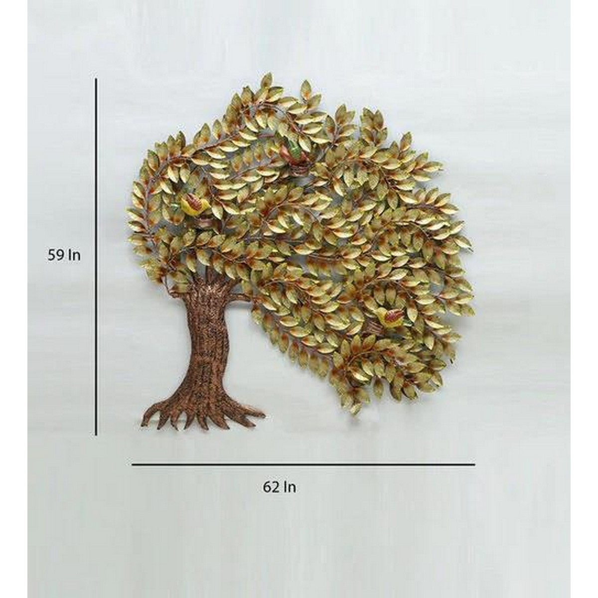 Wall Hanging Golden Tree Decor Item with Light