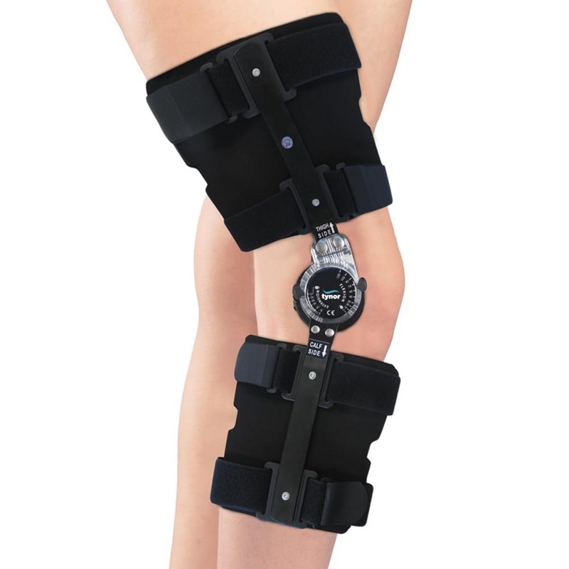 Tynor R.O.M. Knee Brace 22?/56cm, Black (1 Unit)