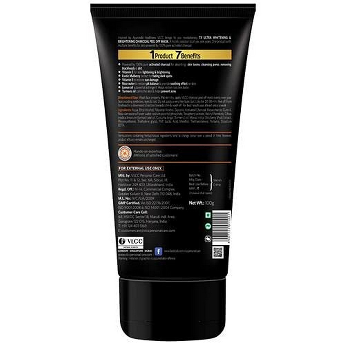 VLCC 7X Charcoal Peel Off Mask (100g)