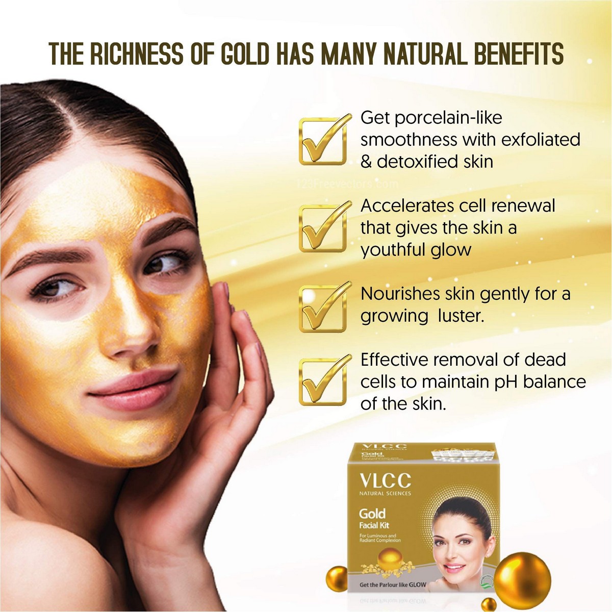 VLCC Natural Sciences Gold Facial KitÂ (60g)