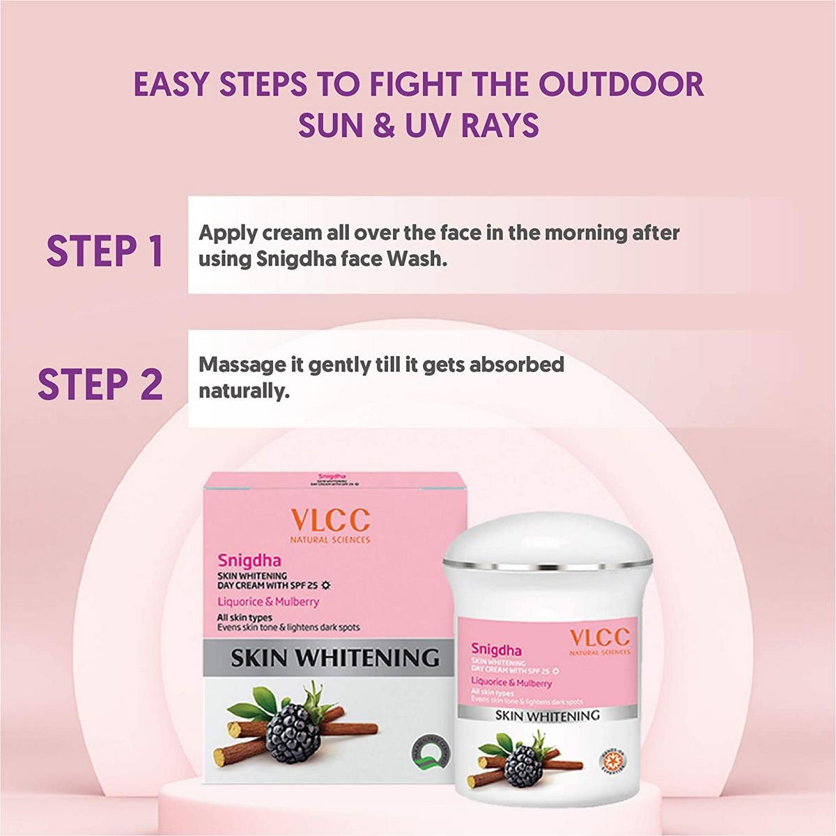 VLCC Snigdha Skin Whitening Day Cream With SPF 25 (50g)