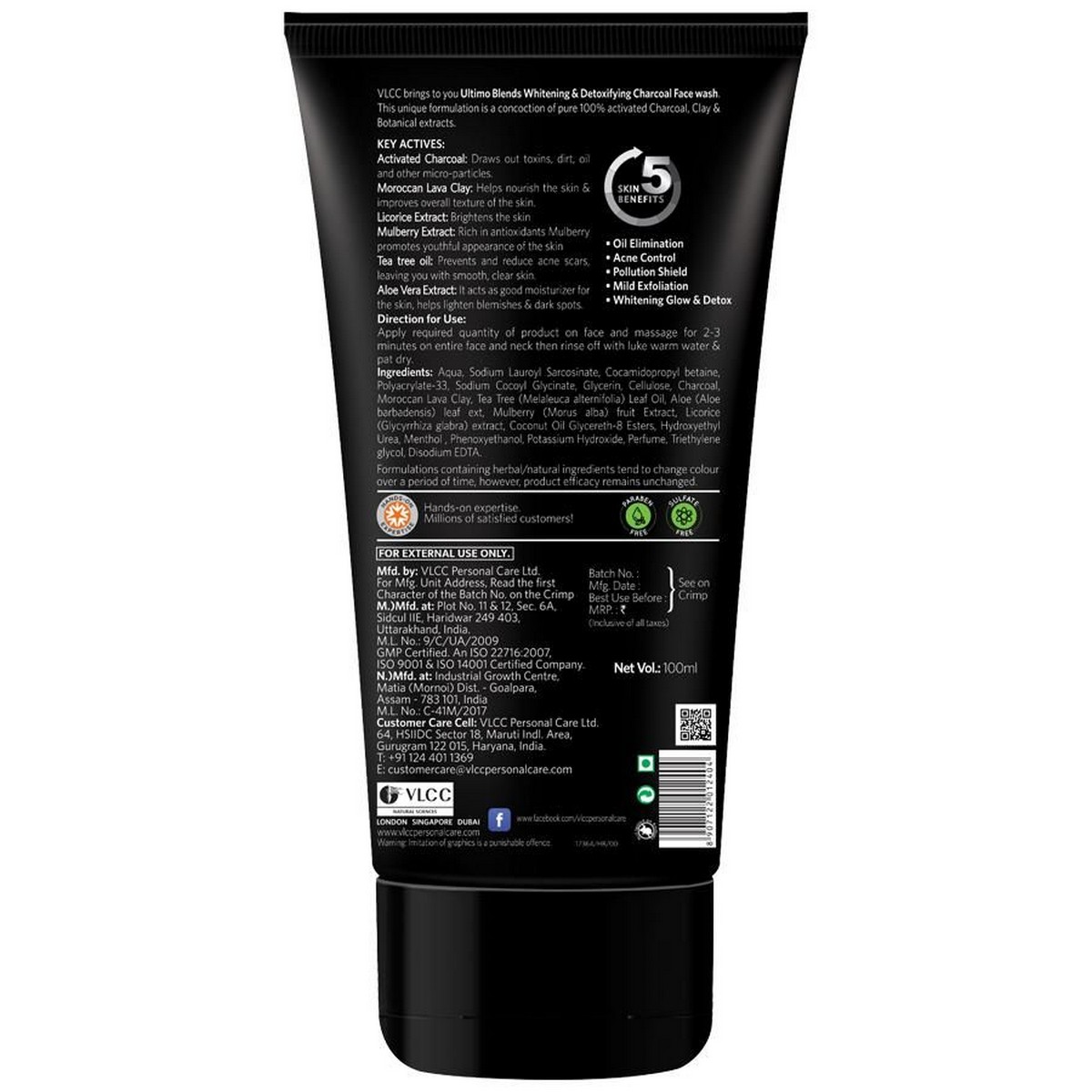 VLCC Ultimo Blends Charcoal Face Wash (100 ml)