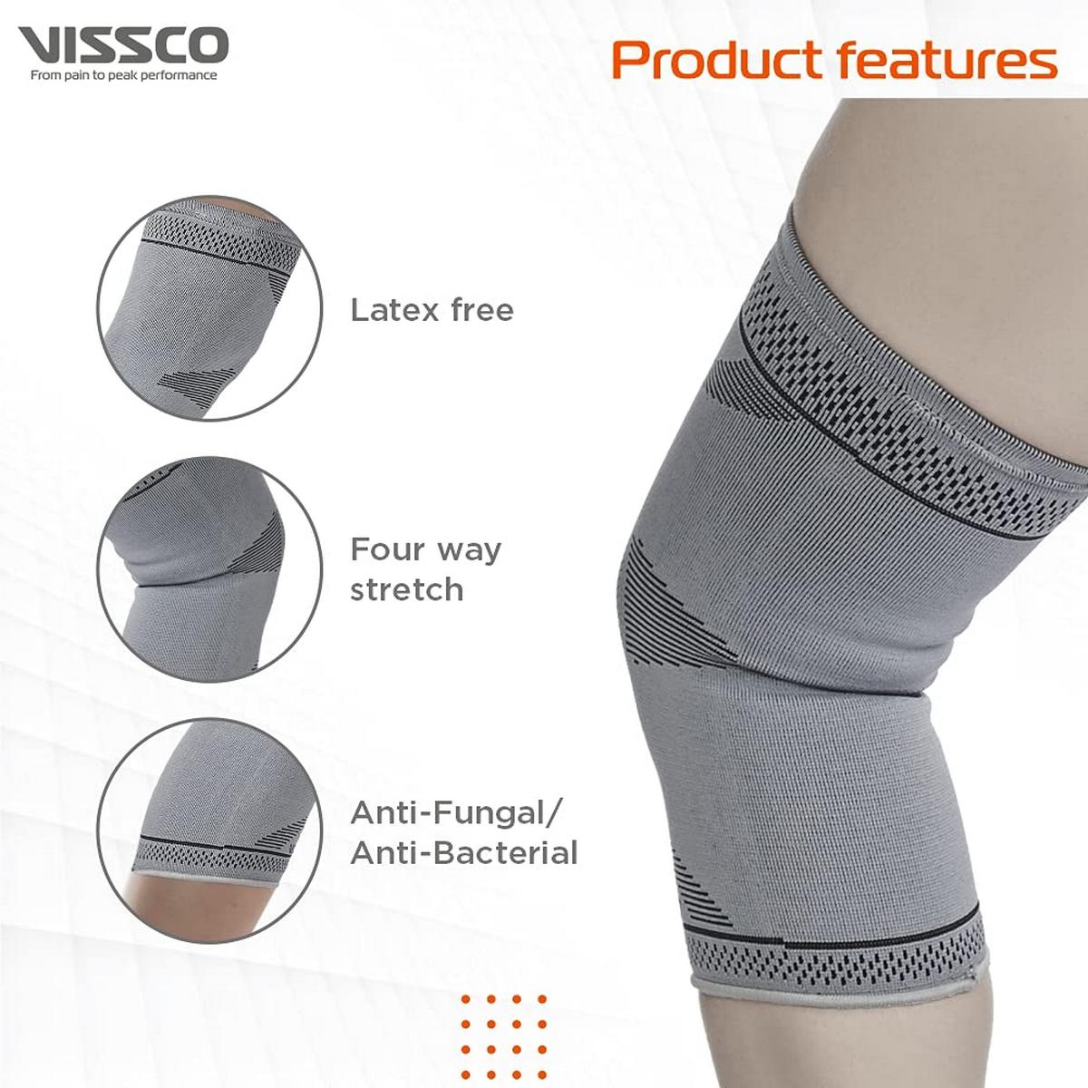 Vissco Knee Support Stretchable 2D Knee Cap for Pain Relief and Injury