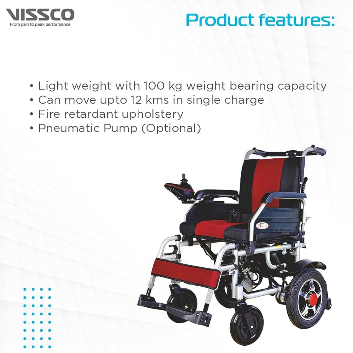 Vissco Zip Lite Power Wheelchair with Single Battery