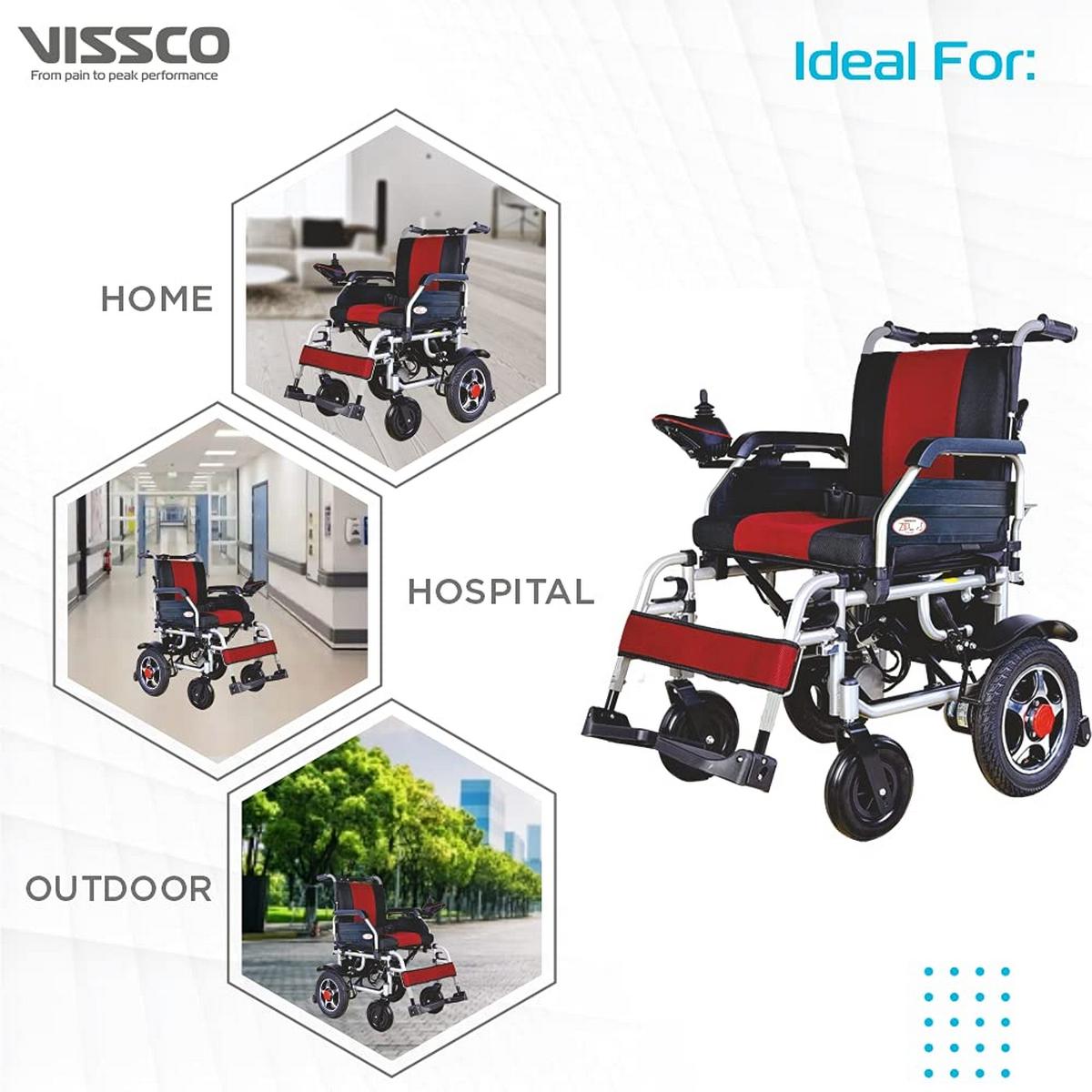 Vissco Zip Lite Power Wheelchair with Single Battery