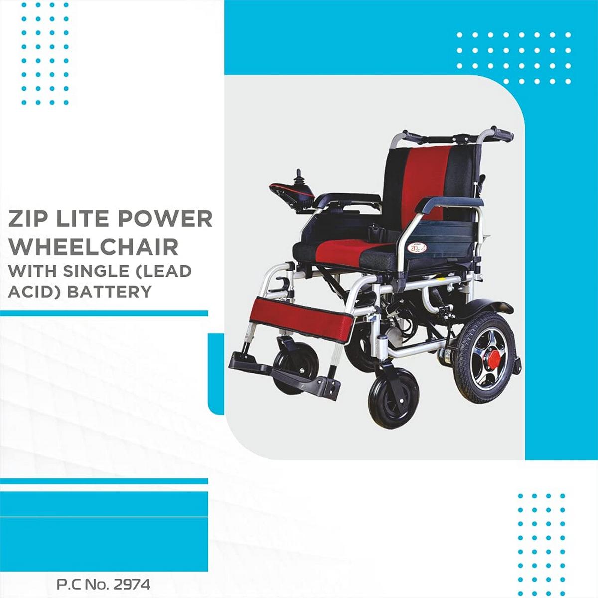 Vissco Zip Lite Power Wheelchair with Single Battery