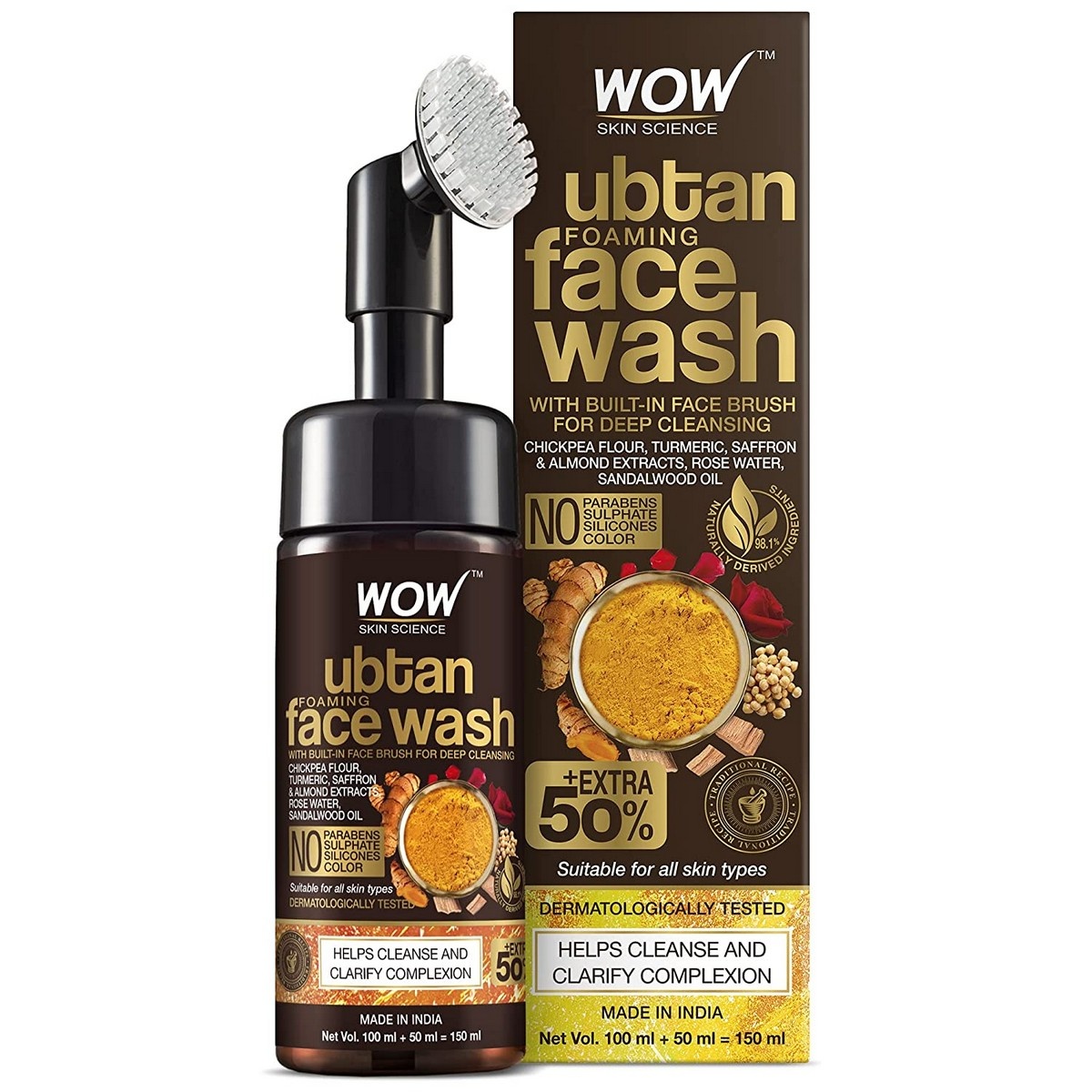 WOW Skin Science Ubtan Foaming Face Wash (100 ml)