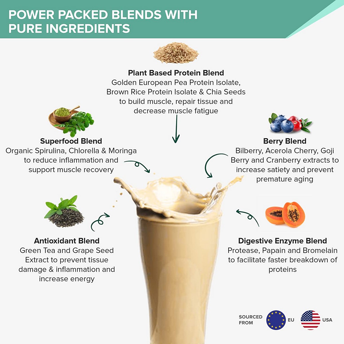 Wellbeing Nutrition Superfood Plant Protein, Combo Flavor