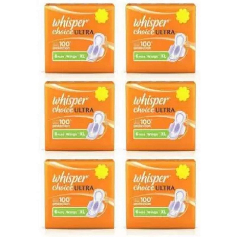 Whisper Combo of Ultra Choice Sanitary Pad (Pack of 6)