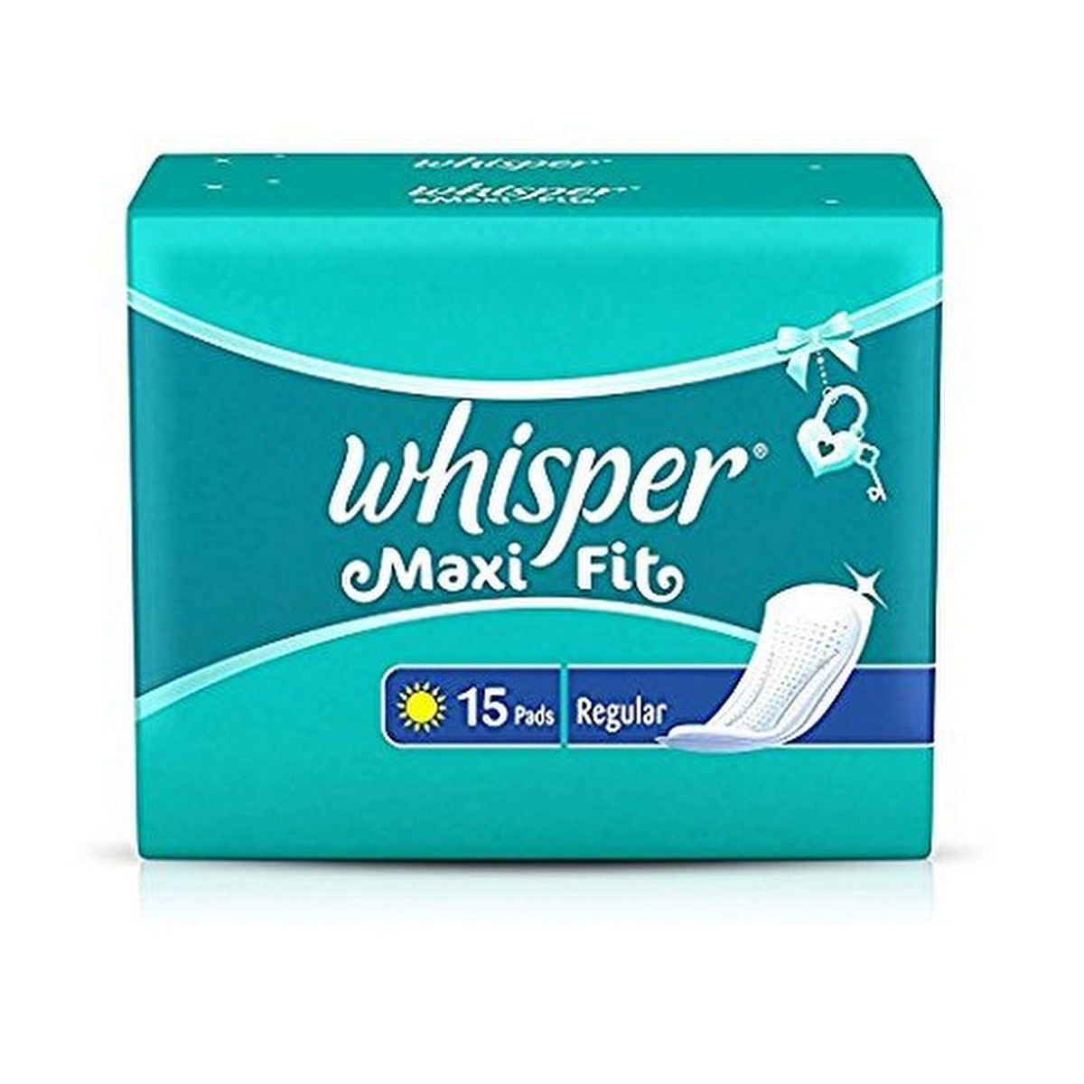 Whisper Maxi Nights Sanitary Pads for Women, Regular, 15 Napkins