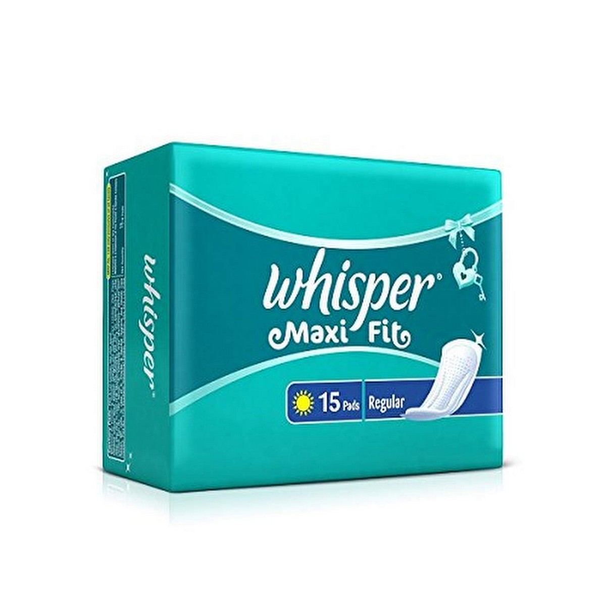 Whisper Maxi Nights Sanitary Pads for Women, Regular, 15 Napkins