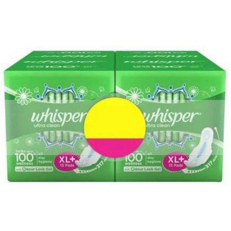 Whisper Super Combo of Ultra-Clean Pad for Women(60 Pads)