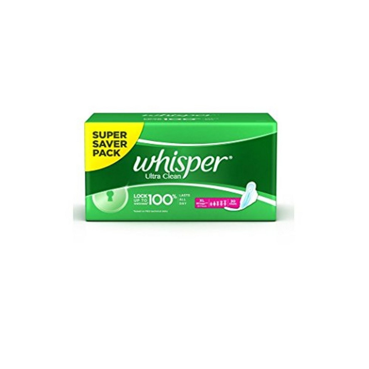 Whisper Ultra Clean Wings Sanitary Pads for women (XL 30)