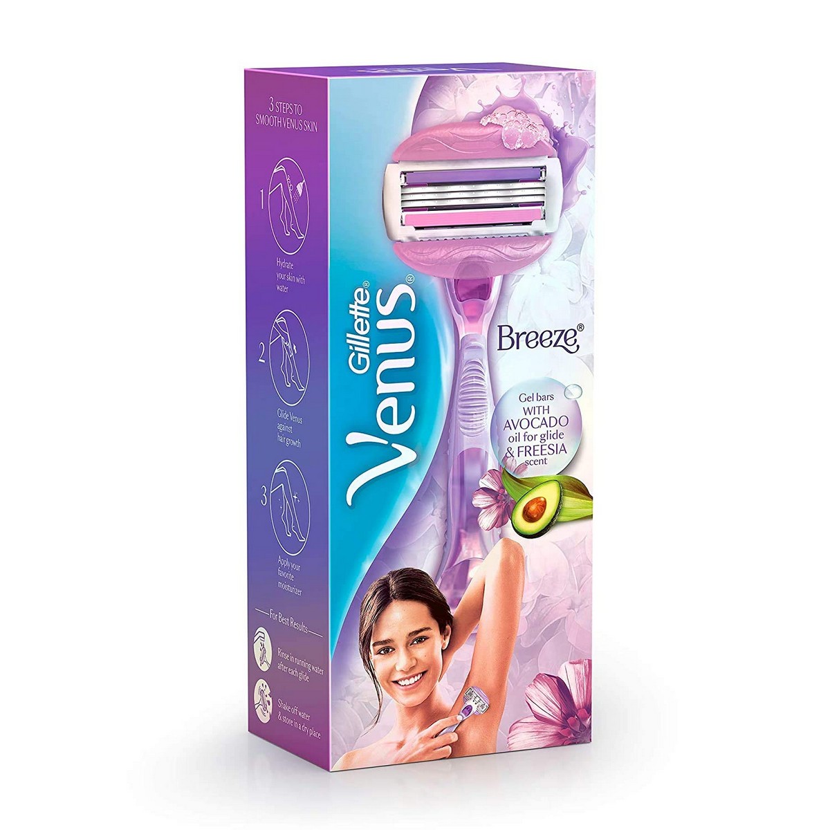 Whisper Ultra Night Sanitary PadS Xl+ 44 Napkins And Gillette Venus Breeze Hair Removal Razor For Women