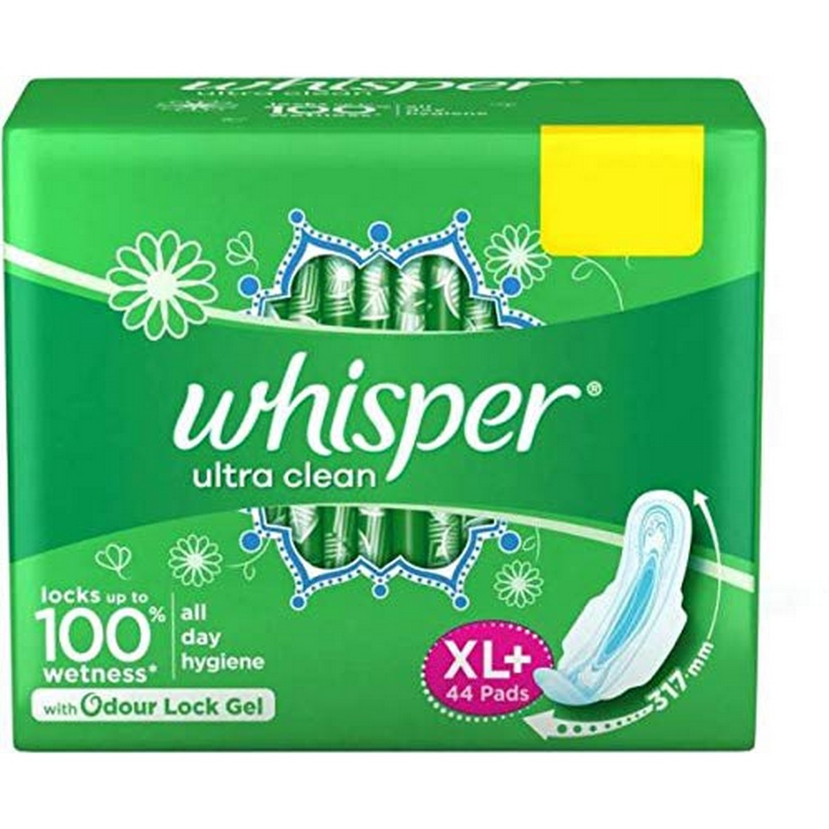 Whisper Ultra Sanitary Pads - 44 Count (Extra Large)