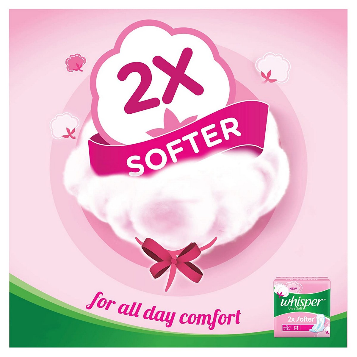 Whisper Ultra Soft Sanitary Pads - 30 Count Extra Large (XL)