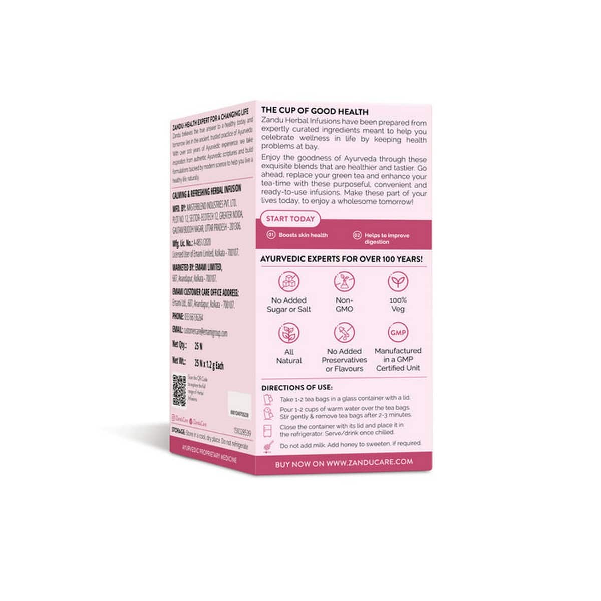 Zandu Calming & Refreshing Herbal Infusion ( 25 Tea Bags)