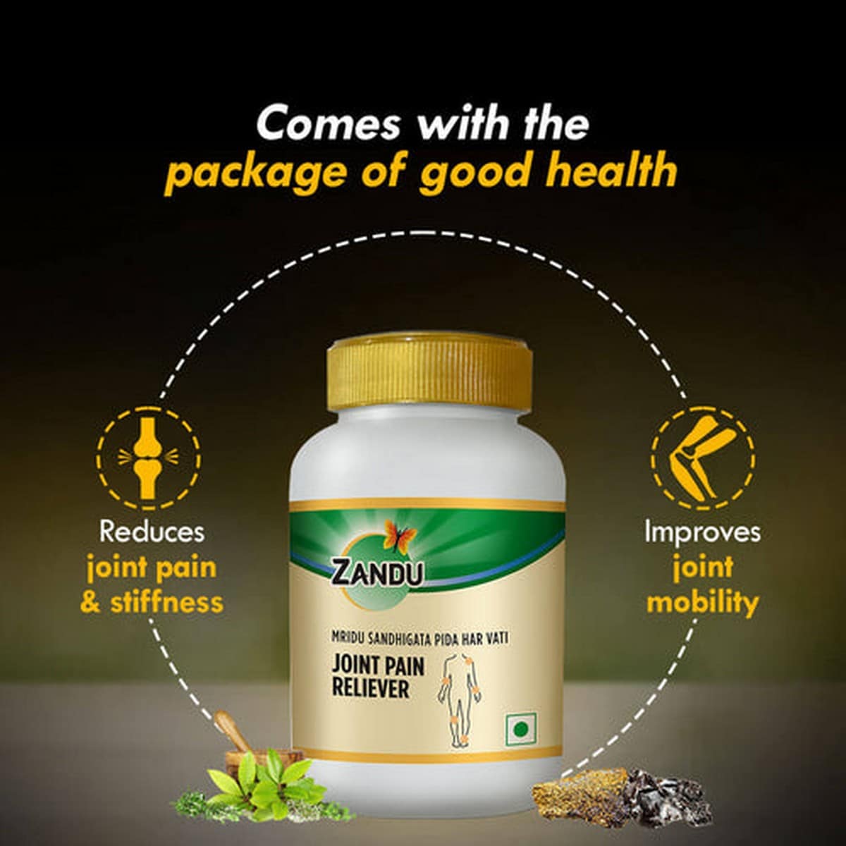 Zandu Joint Pain RelieverÂ (Mridu Sandhigat Pida Har Vati) - 60 Tablets