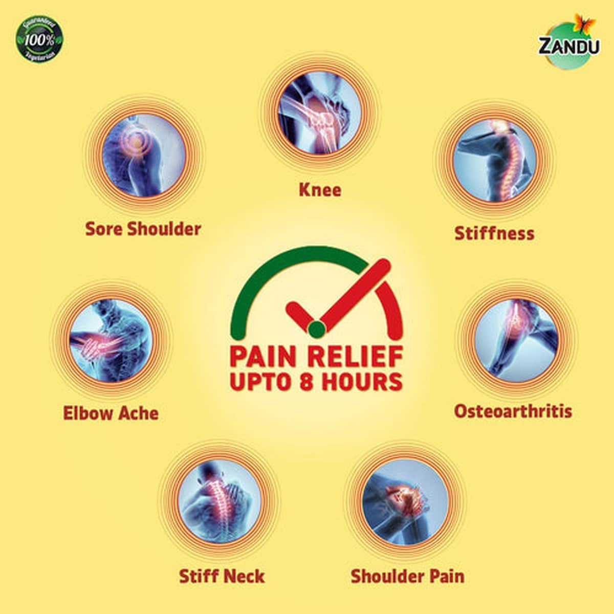 Zandu Knee Pain Relief Patch (Pack of 5)