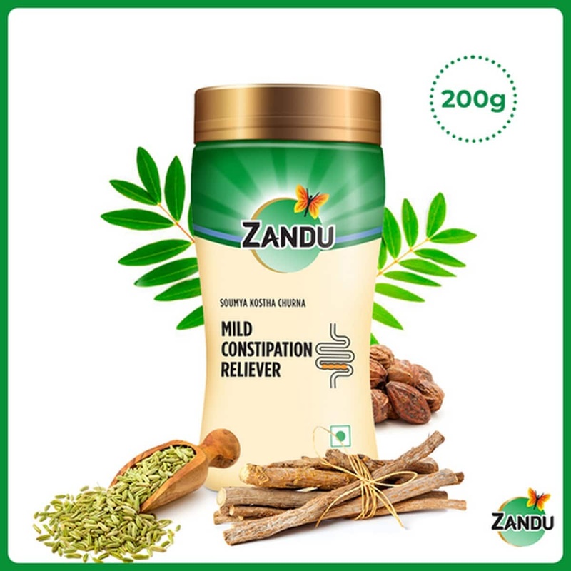 Zandu Mild Constipation Reliever (Soumya Kostha Churna) - 200 Gm