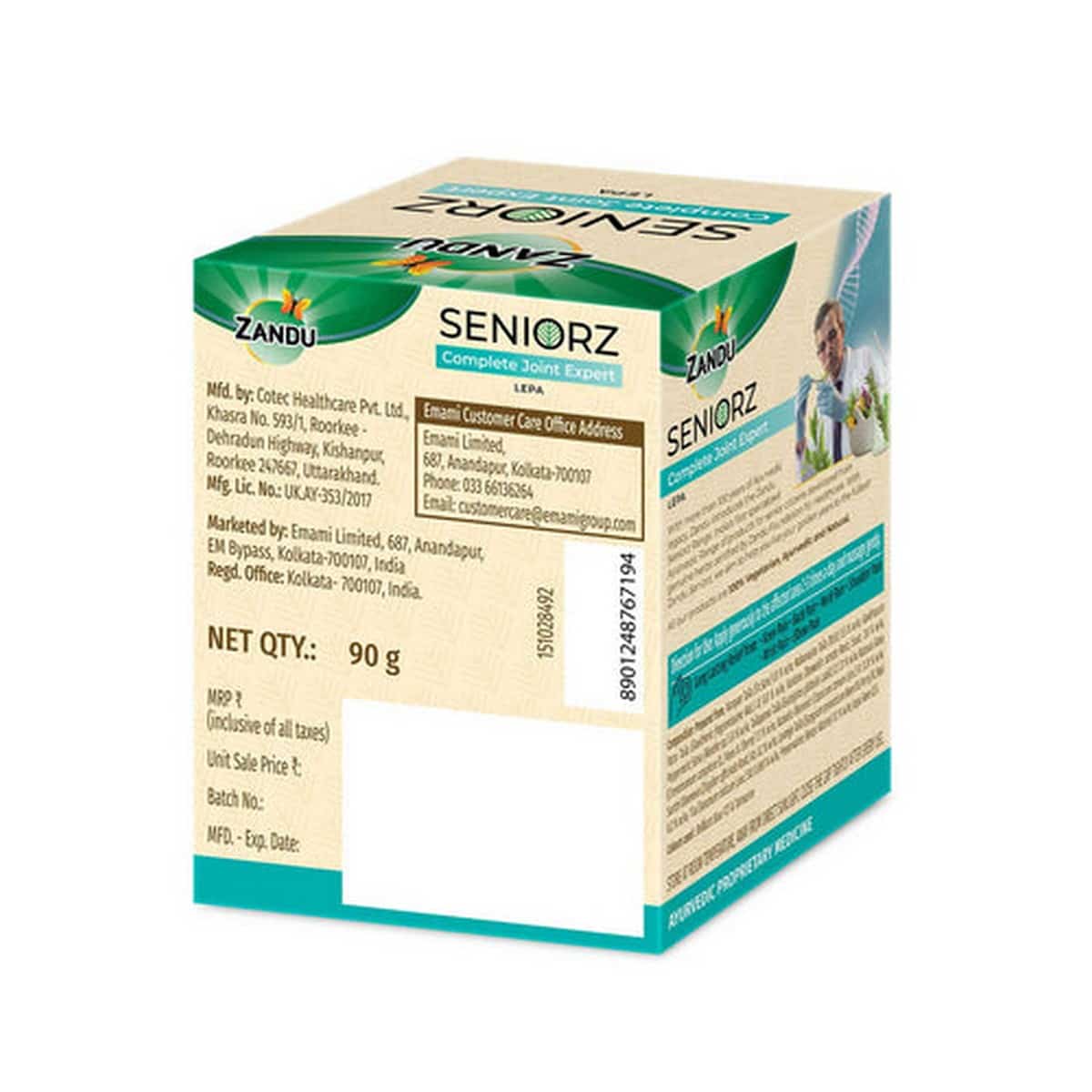 Zandu Seniorz Complete Joint Expert Lepa (90 gm)