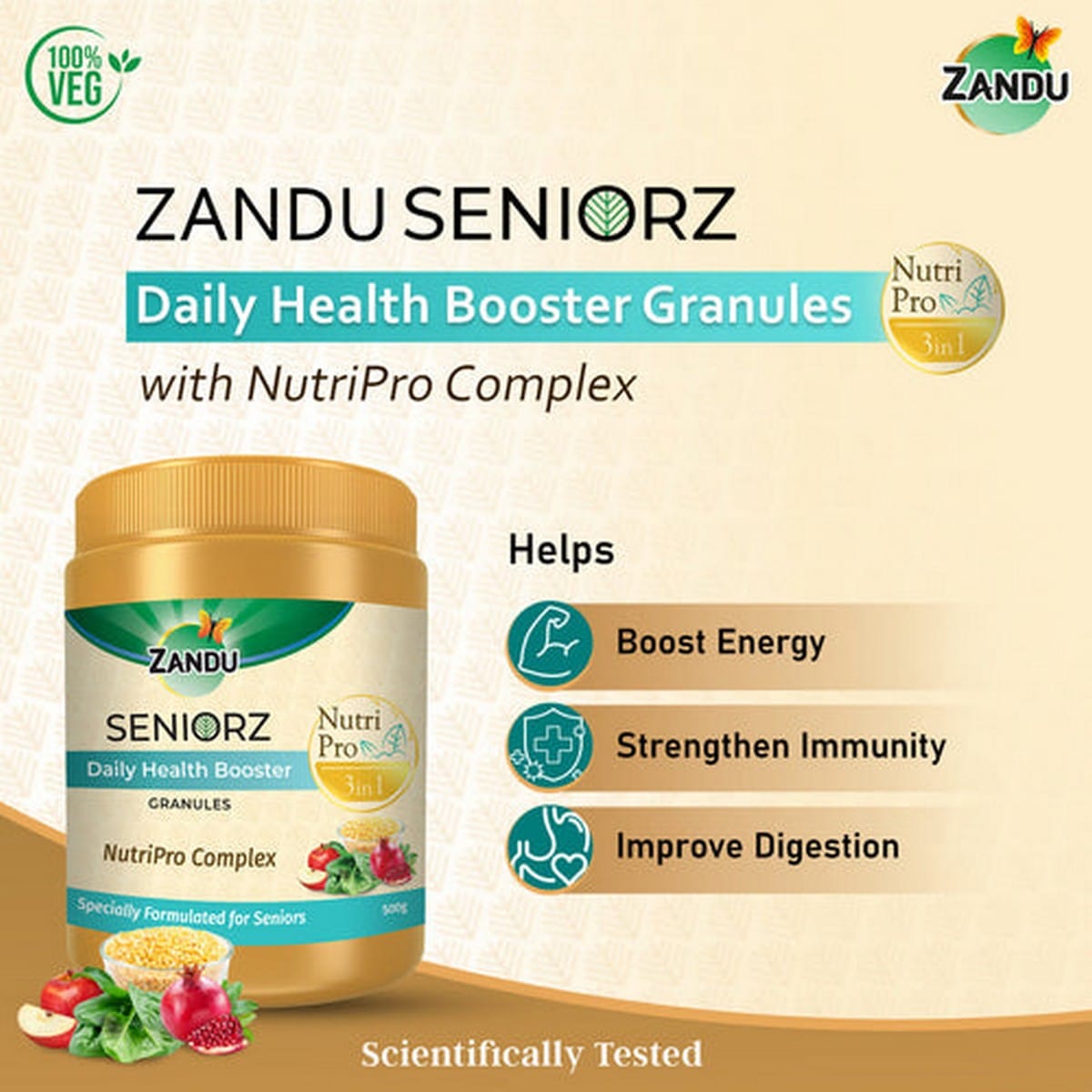 Zandu Seniorz Daily Health Booster Granules (500 gm)