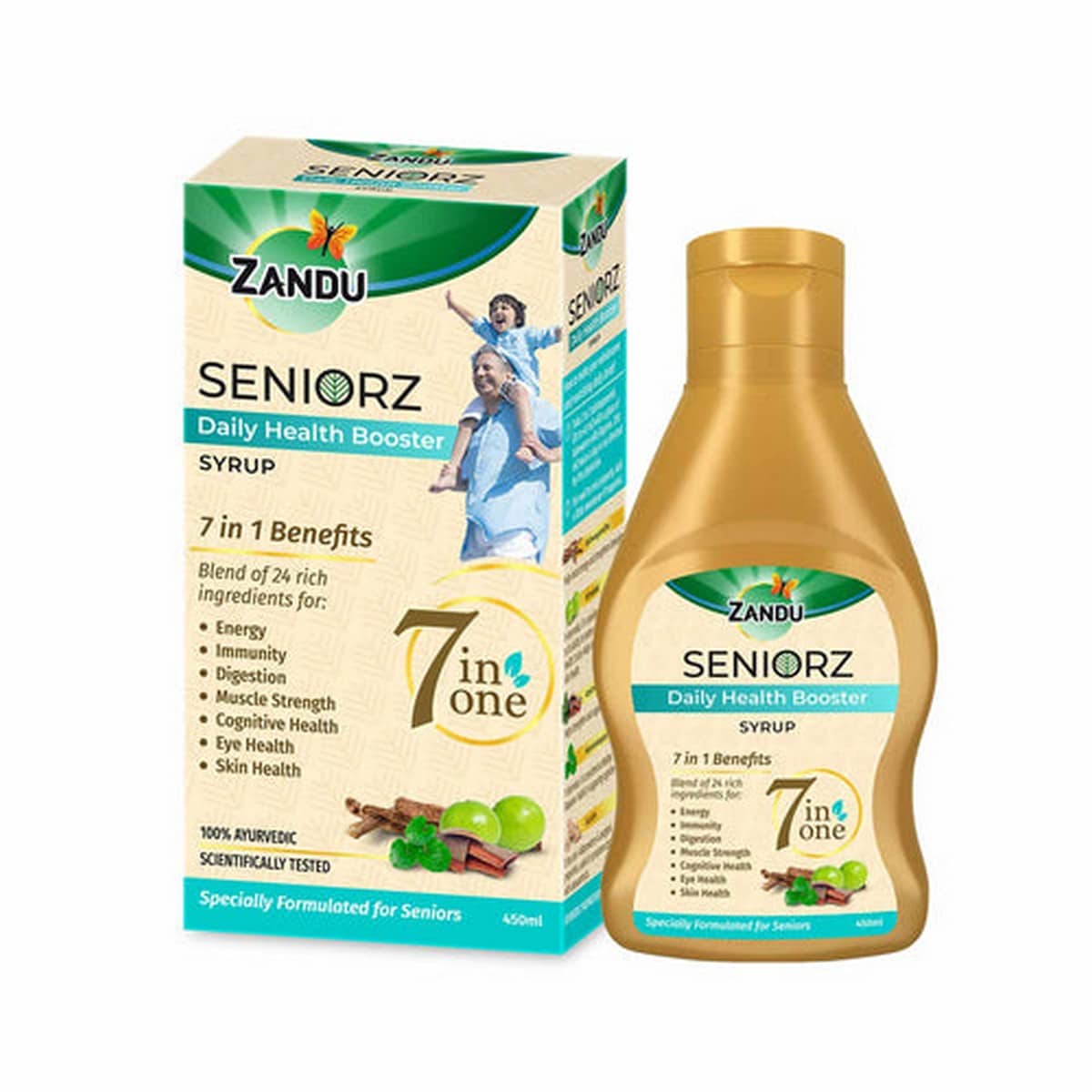 Zandu Seniorz Daily Health Booster Syrup (450 ml)