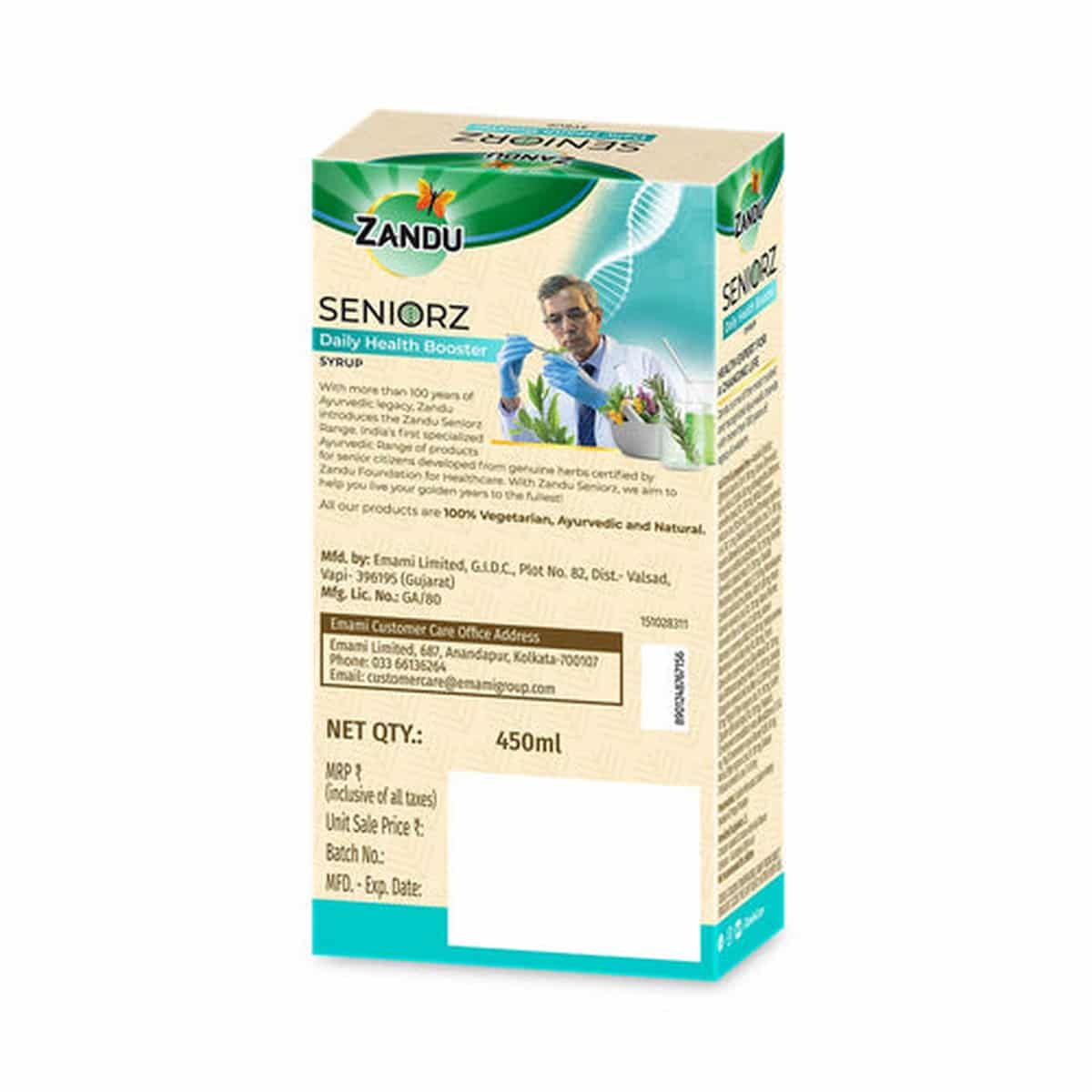 Zandu Seniorz Daily Health Booster Syrup (450 ml)