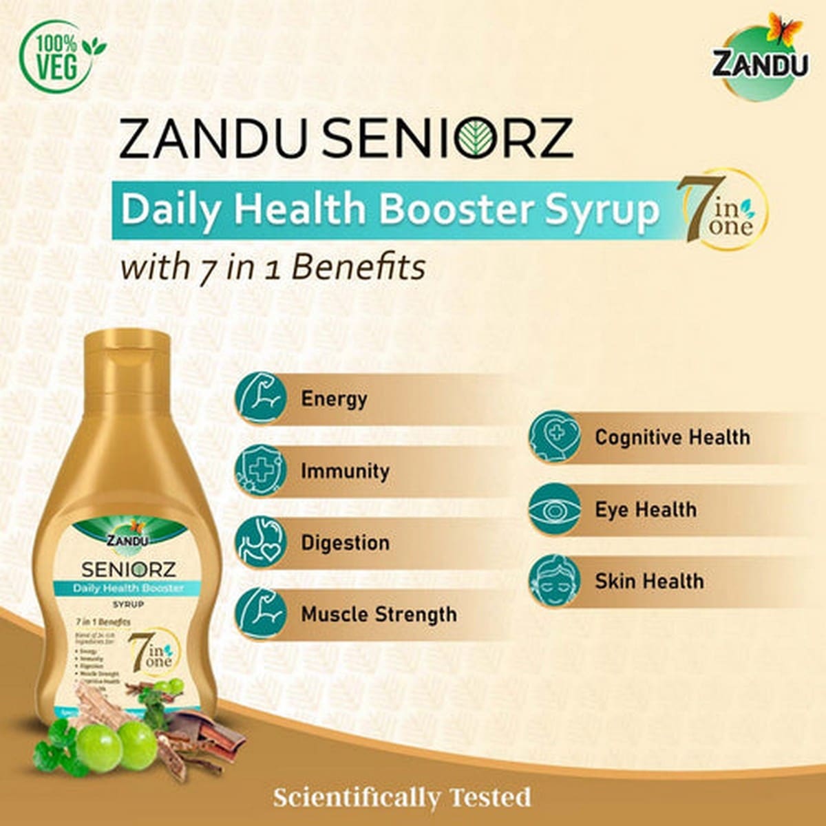 Zandu Seniorz Daily Health Booster Syrup (450 ml)