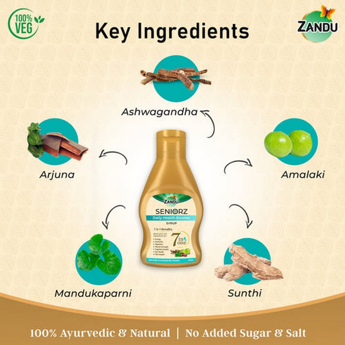 Zandu Seniorz Daily Health Booster Syrup (450 ml)