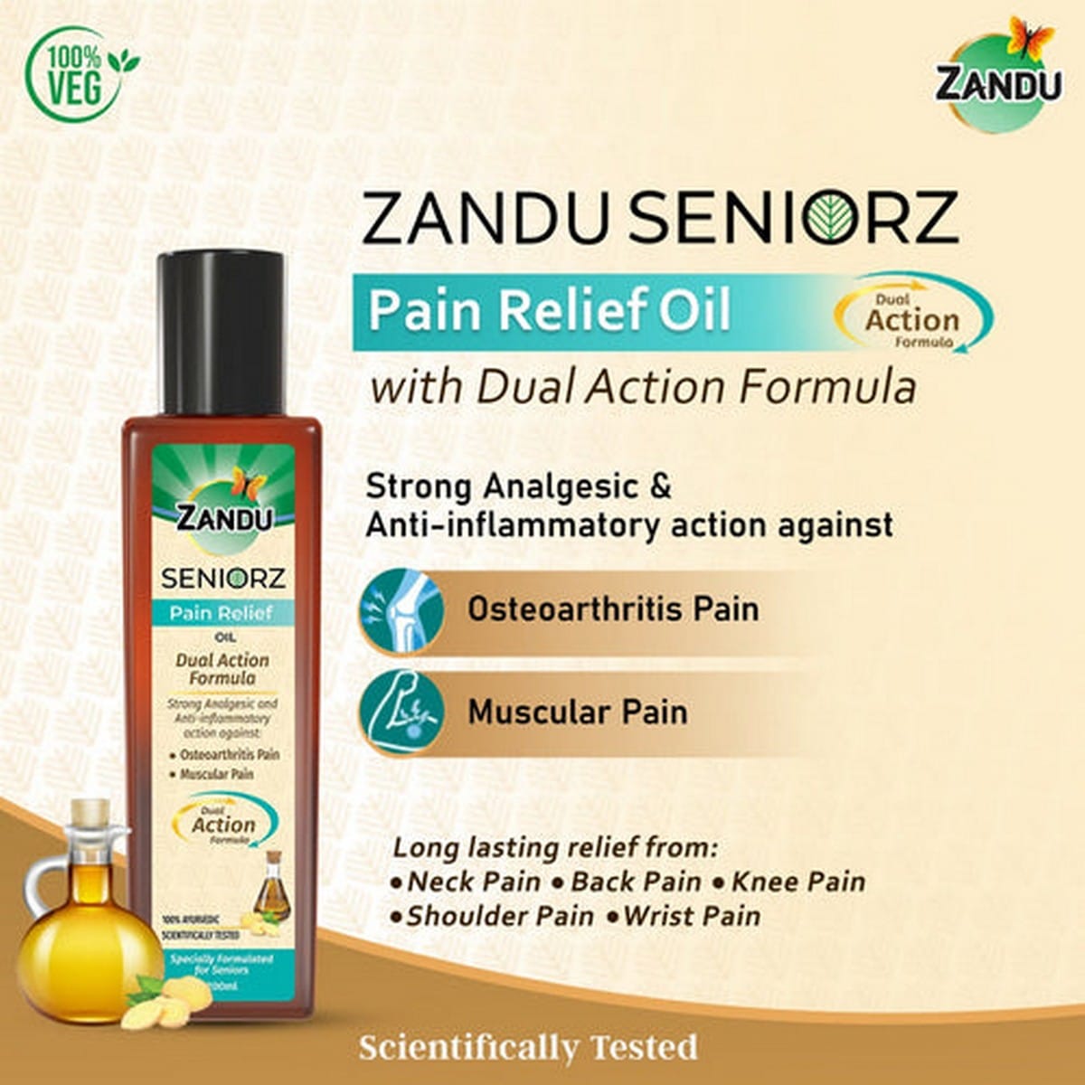 Zandu Seniorz Pain Relief Oil (200ml)