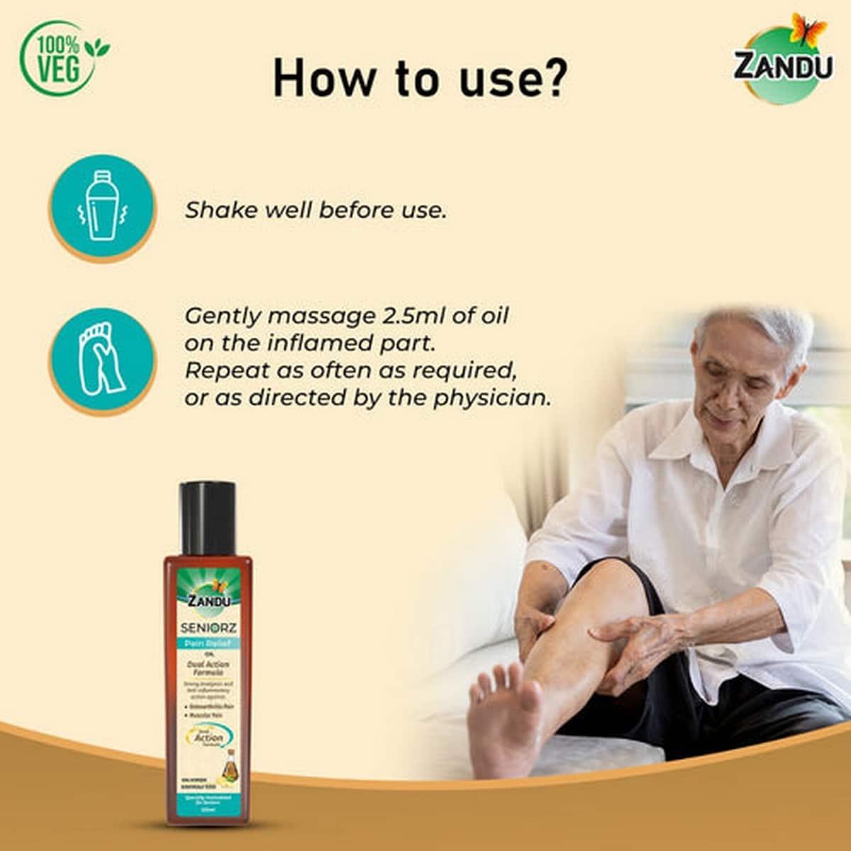 Zandu Seniorz Pain Relief Oil (200ml)