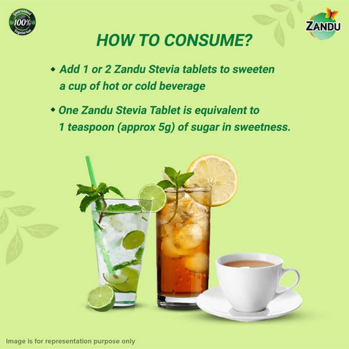 Zandu Stevia (Meethi Tulsi) (100 Tablets)Â 