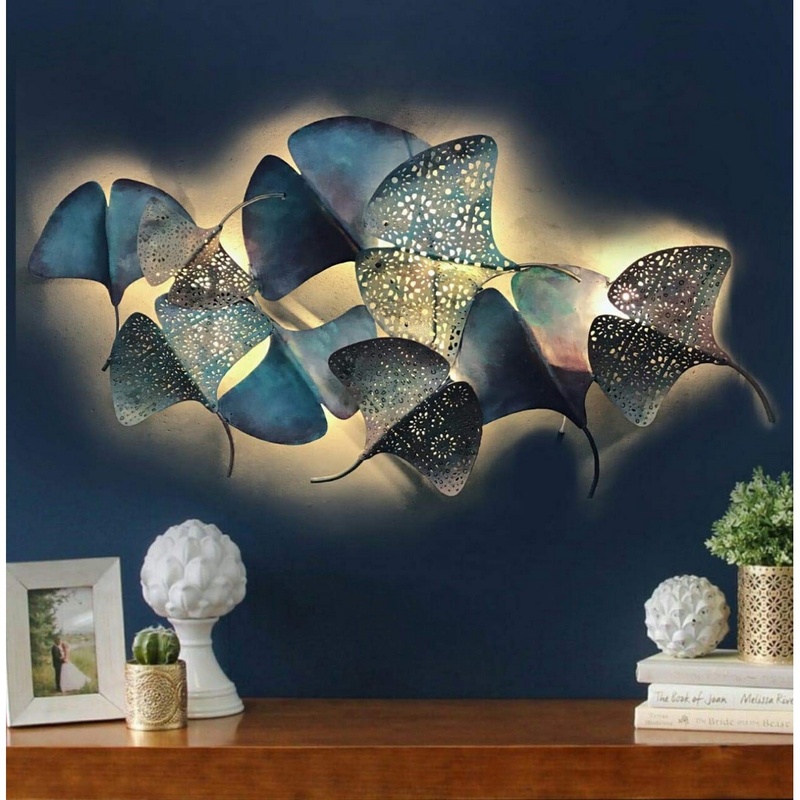 Zingo Leaf in Attractive Pattern with Light for Wall Decor