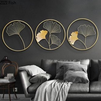 3 Rings with Decorative Leaf Pattern in Big Size for Wall Decor