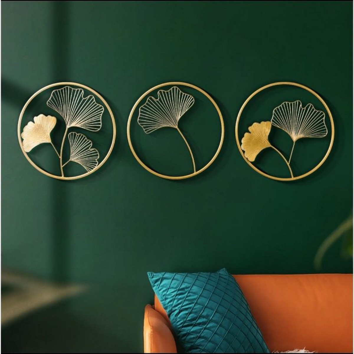 3 Rings with Decorative Leaf Pattern in Big Size for Wall Decor