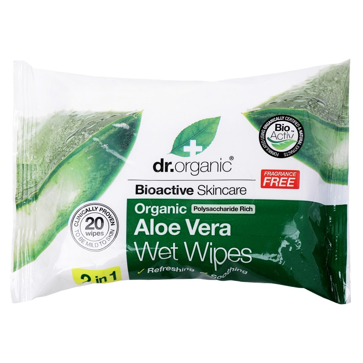 Dr Organic Aloe Vera Wet Wipes (20 counts)
